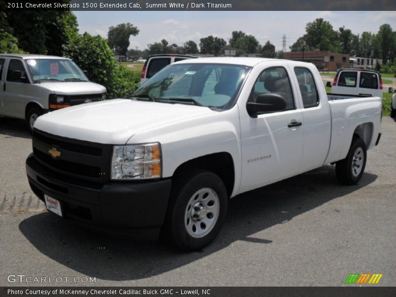 Summit White / Dark Titanium 2011 Chevrolet Silverado 1500 Extended Cab