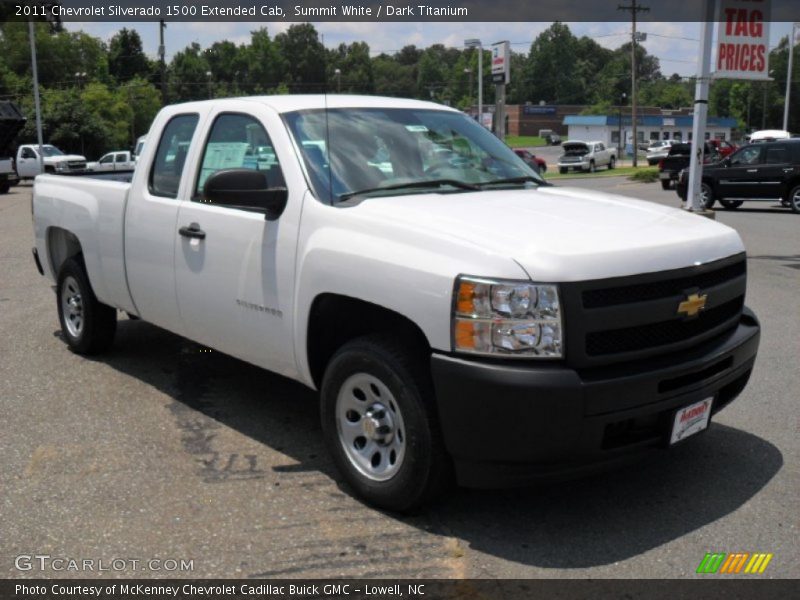 Summit White / Dark Titanium 2011 Chevrolet Silverado 1500 Extended Cab