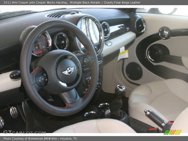  2011 Cooper John Cooper Works Hardtop Gravity Polar Beige Leather Interior