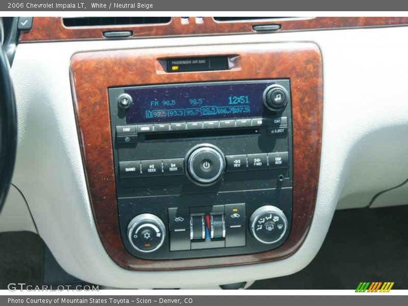 White / Neutral Beige 2006 Chevrolet Impala LT