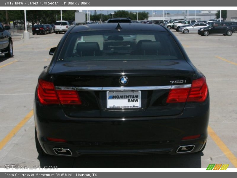 Jet Black / Black 2012 BMW 7 Series 750i Sedan