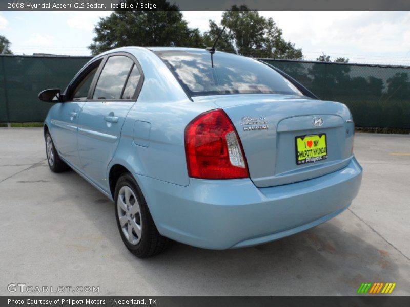 Ice Blue / Beige 2008 Hyundai Accent GLS Sedan