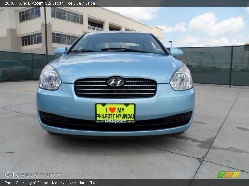 Ice Blue / Beige 2008 Hyundai Accent GLS Sedan