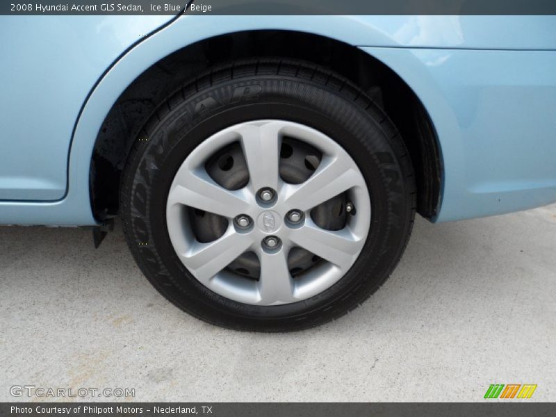 Ice Blue / Beige 2008 Hyundai Accent GLS Sedan