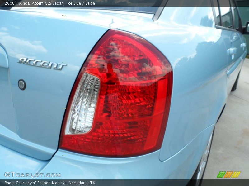 Ice Blue / Beige 2008 Hyundai Accent GLS Sedan