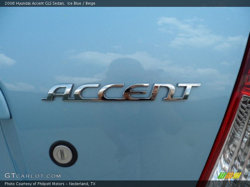 Ice Blue / Beige 2008 Hyundai Accent GLS Sedan