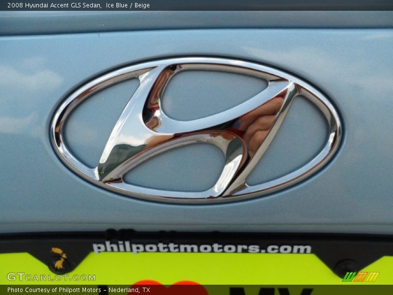 Ice Blue / Beige 2008 Hyundai Accent GLS Sedan