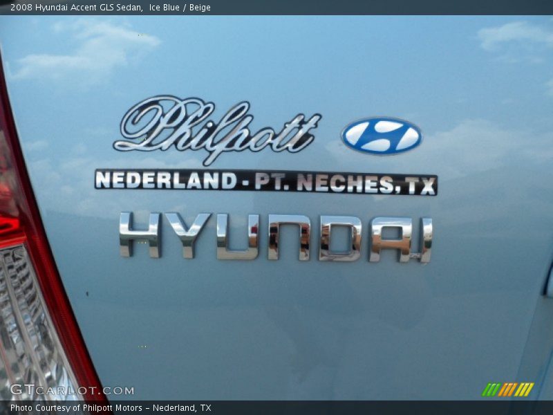 Ice Blue / Beige 2008 Hyundai Accent GLS Sedan