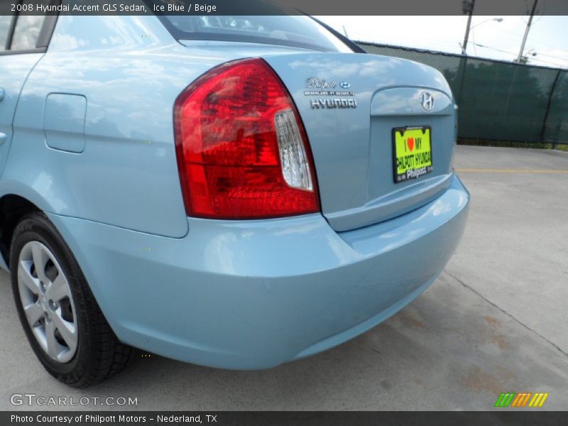 Ice Blue / Beige 2008 Hyundai Accent GLS Sedan