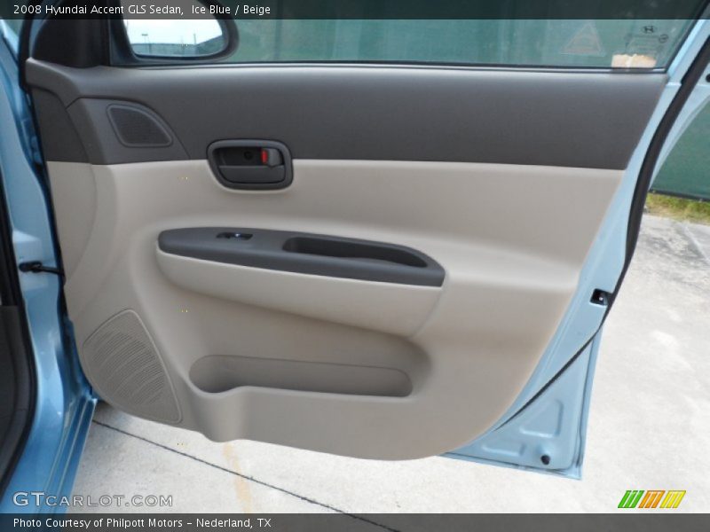 Ice Blue / Beige 2008 Hyundai Accent GLS Sedan