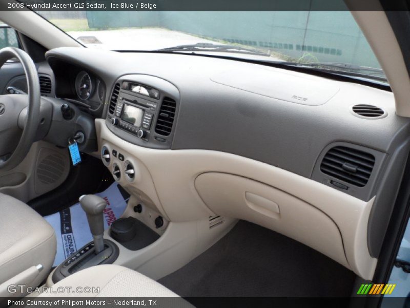 Ice Blue / Beige 2008 Hyundai Accent GLS Sedan