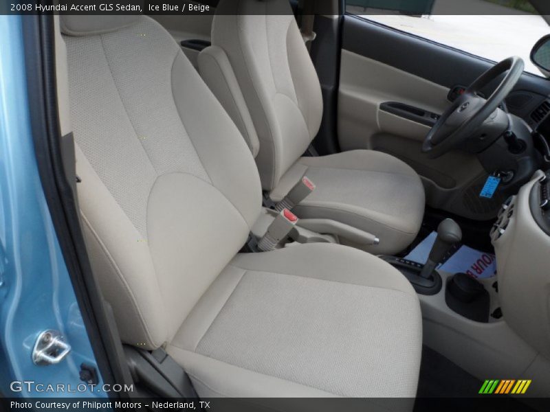 Ice Blue / Beige 2008 Hyundai Accent GLS Sedan