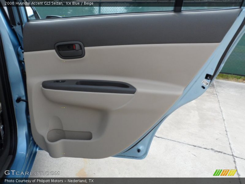 Ice Blue / Beige 2008 Hyundai Accent GLS Sedan