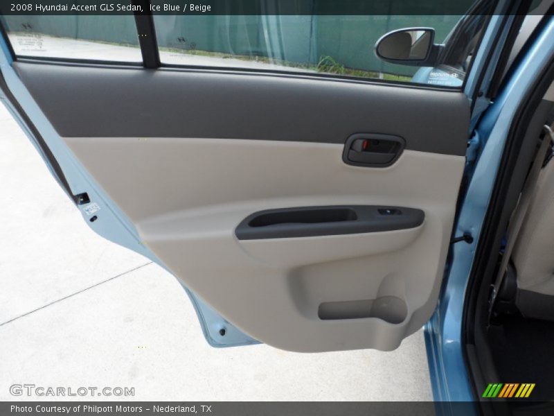 Ice Blue / Beige 2008 Hyundai Accent GLS Sedan