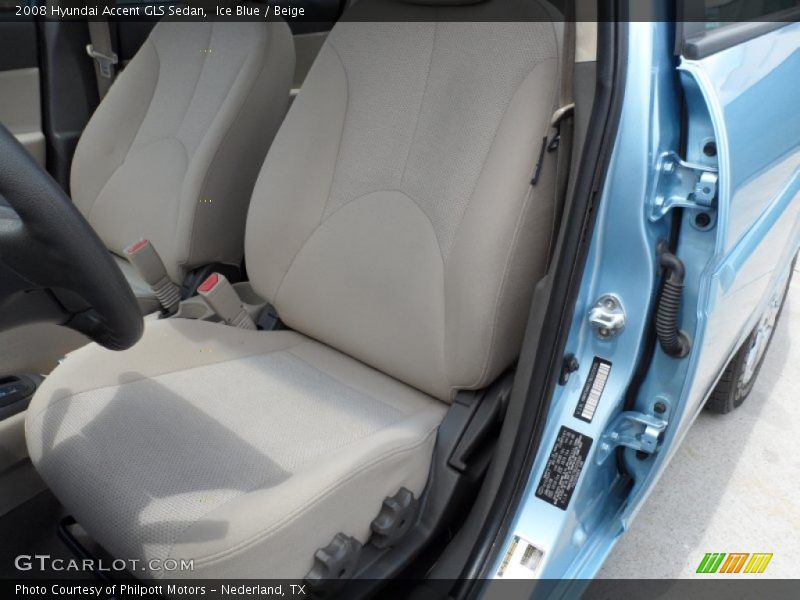 Ice Blue / Beige 2008 Hyundai Accent GLS Sedan