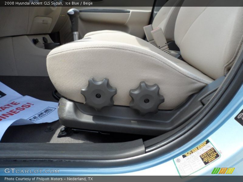 Ice Blue / Beige 2008 Hyundai Accent GLS Sedan