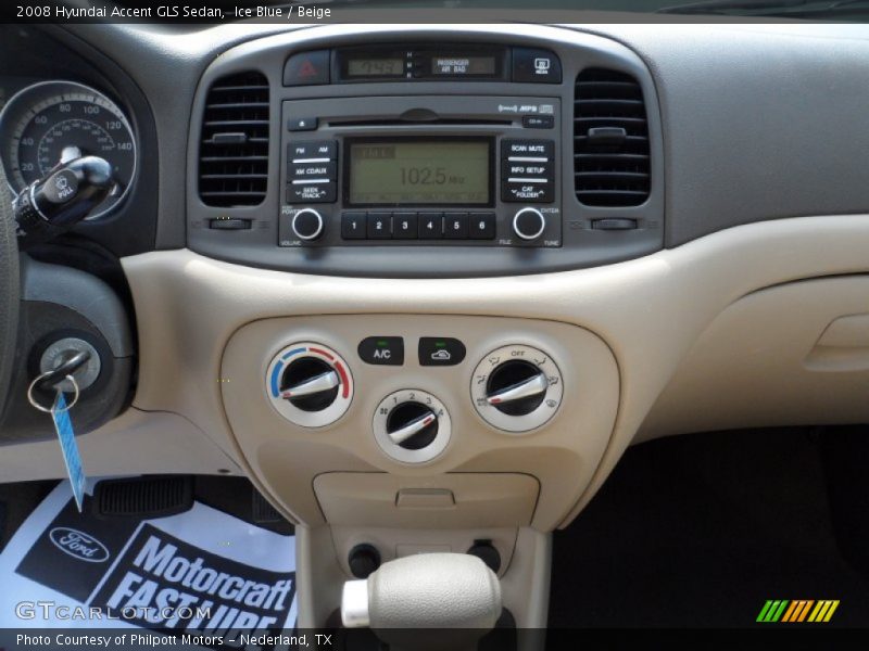 Ice Blue / Beige 2008 Hyundai Accent GLS Sedan