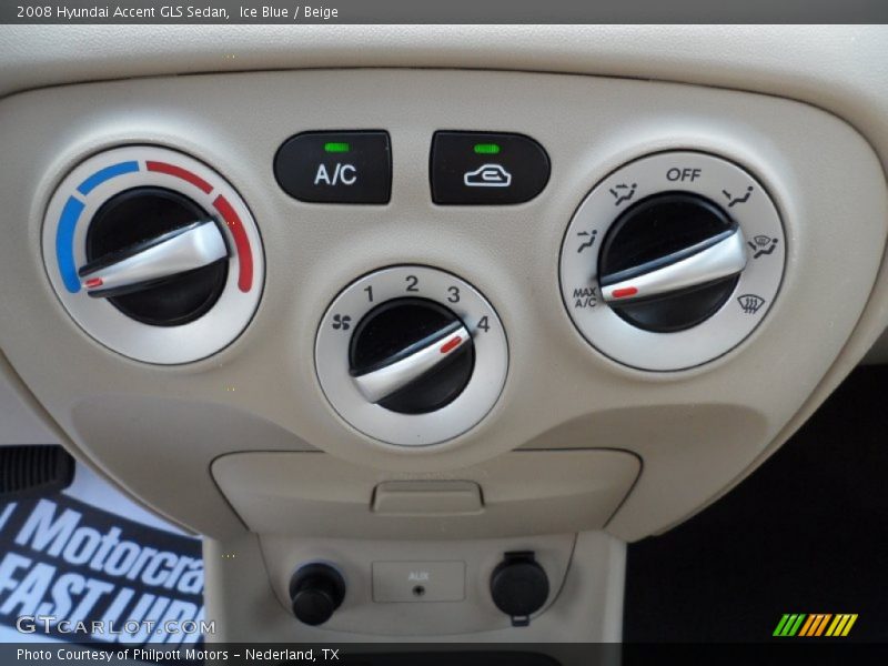 Ice Blue / Beige 2008 Hyundai Accent GLS Sedan