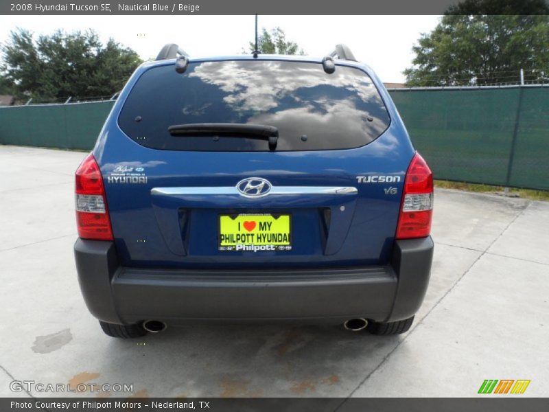 Nautical Blue / Beige 2008 Hyundai Tucson SE