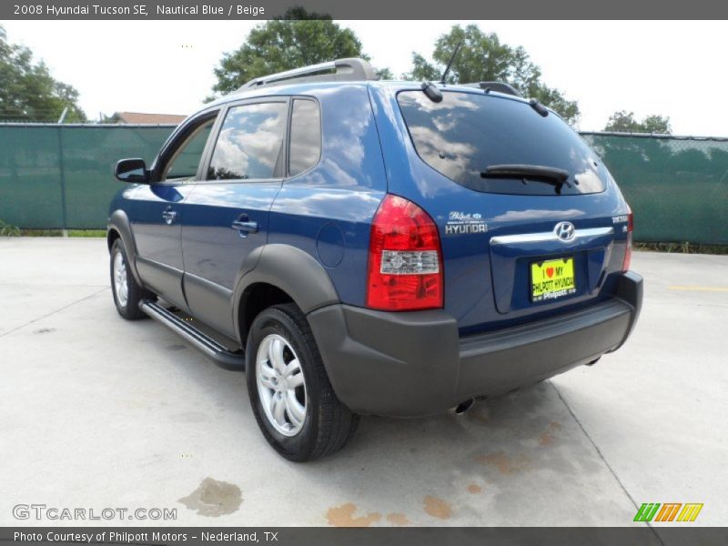Nautical Blue / Beige 2008 Hyundai Tucson SE