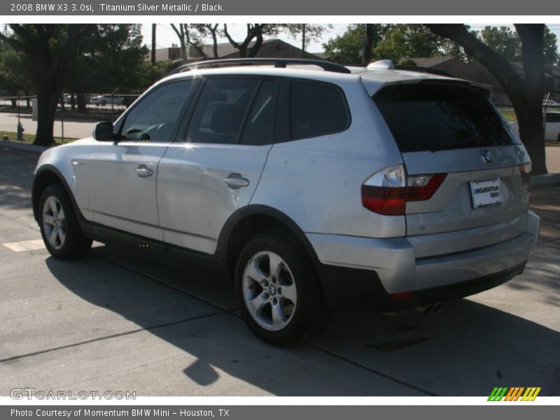 Titanium Silver Metallic / Black 2008 BMW X3 3.0si