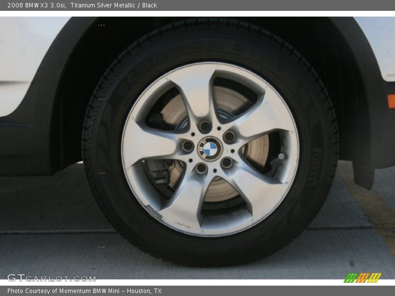 Titanium Silver Metallic / Black 2008 BMW X3 3.0si