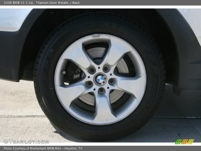 Titanium Silver Metallic / Black 2008 BMW X3 3.0si
