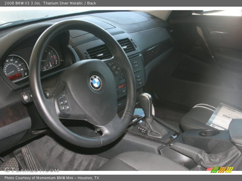 Titanium Silver Metallic / Black 2008 BMW X3 3.0si