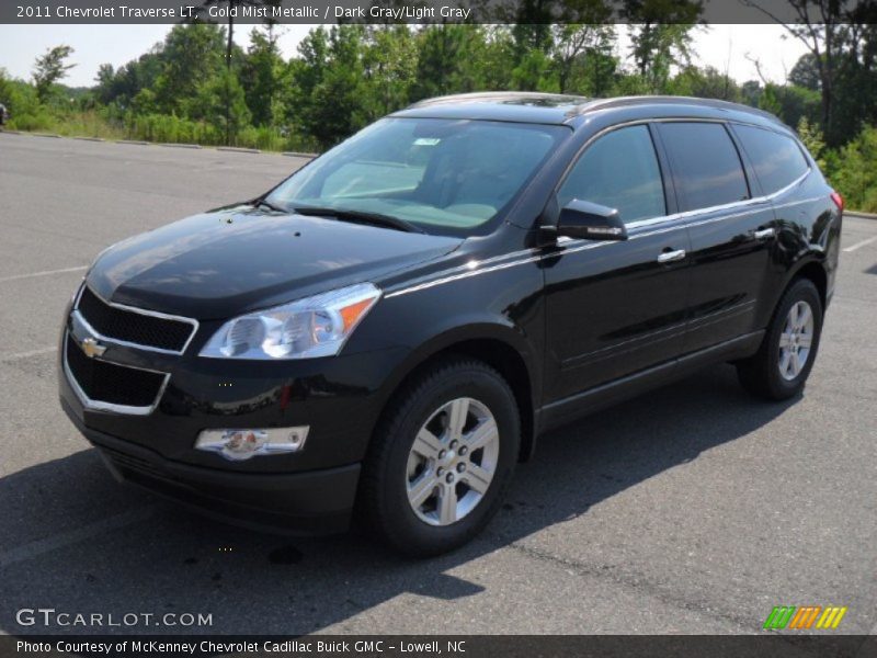 Gold Mist Metallic / Dark Gray/Light Gray 2011 Chevrolet Traverse LT