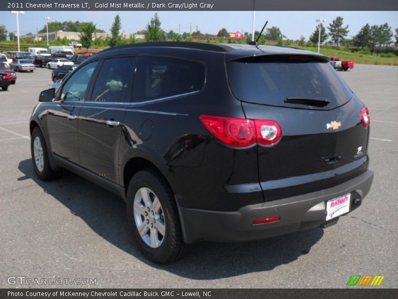 Gold Mist Metallic / Dark Gray/Light Gray 2011 Chevrolet Traverse LT