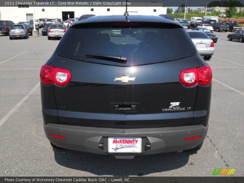 Gold Mist Metallic / Dark Gray/Light Gray 2011 Chevrolet Traverse LT