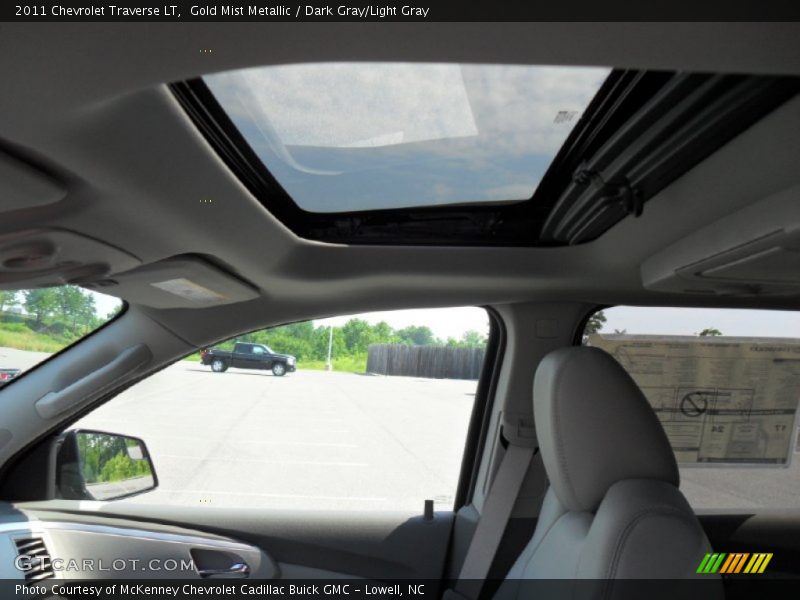 Gold Mist Metallic / Dark Gray/Light Gray 2011 Chevrolet Traverse LT