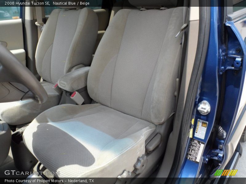 Nautical Blue / Beige 2008 Hyundai Tucson SE