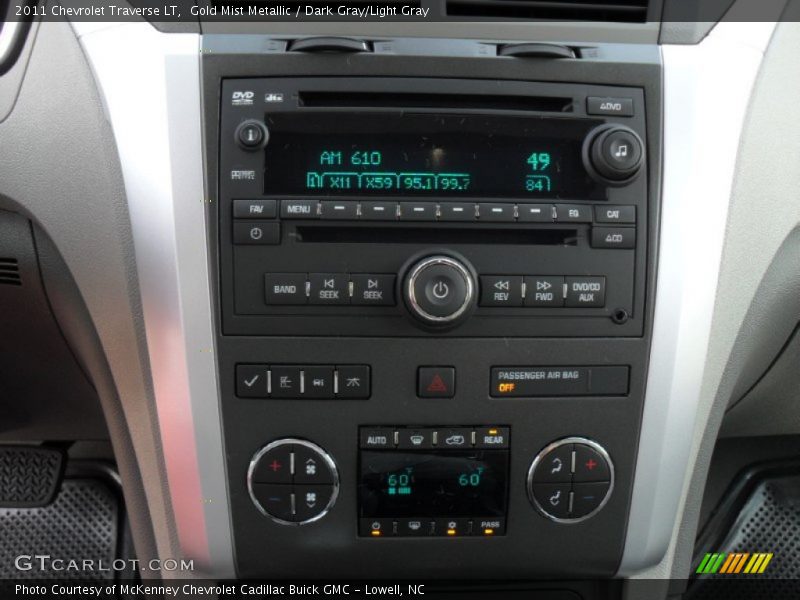 Gold Mist Metallic / Dark Gray/Light Gray 2011 Chevrolet Traverse LT