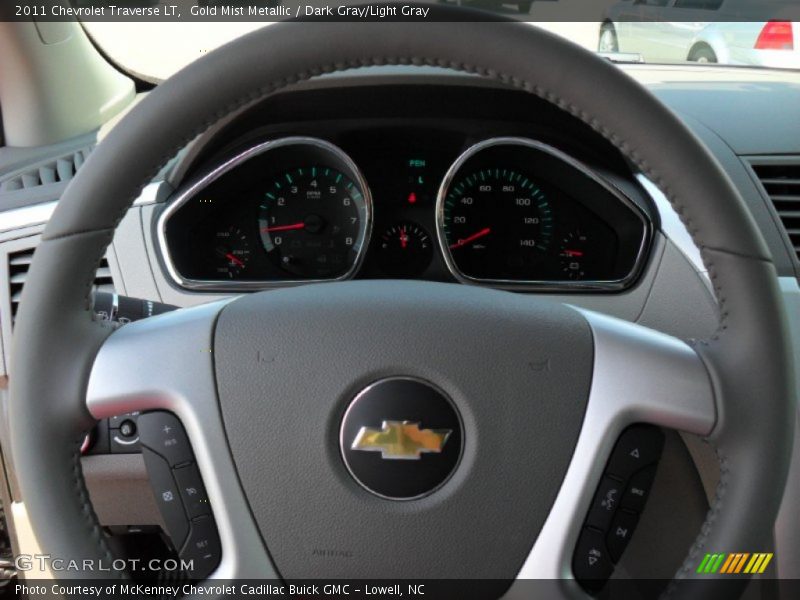 Gold Mist Metallic / Dark Gray/Light Gray 2011 Chevrolet Traverse LT