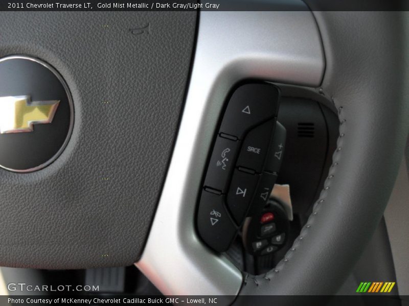 Gold Mist Metallic / Dark Gray/Light Gray 2011 Chevrolet Traverse LT