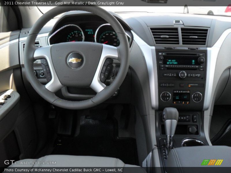 Gold Mist Metallic / Dark Gray/Light Gray 2011 Chevrolet Traverse LT