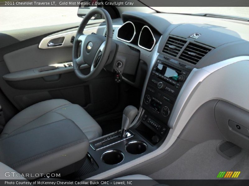 Gold Mist Metallic / Dark Gray/Light Gray 2011 Chevrolet Traverse LT