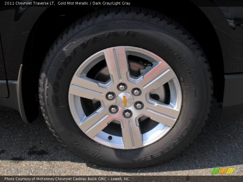 Gold Mist Metallic / Dark Gray/Light Gray 2011 Chevrolet Traverse LT