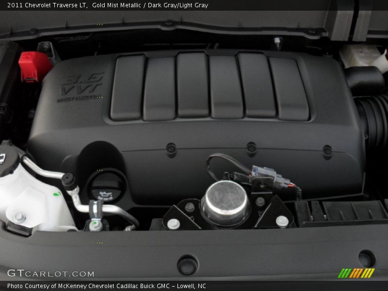 Gold Mist Metallic / Dark Gray/Light Gray 2011 Chevrolet Traverse LT