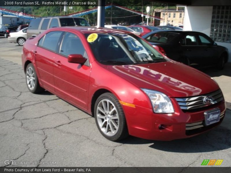 Redfire Metallic / Charcoal Black 2008 Ford Fusion SE