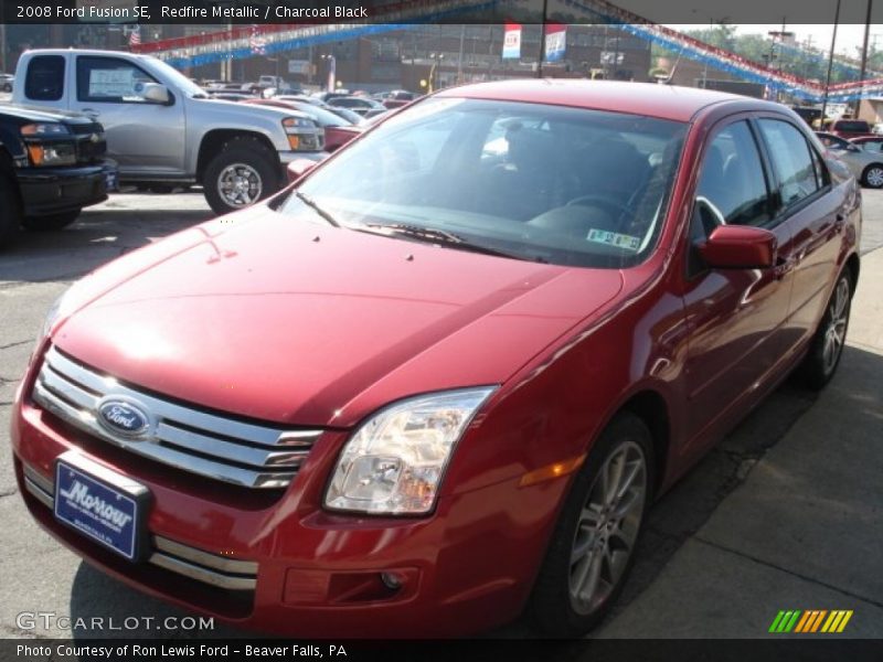 Redfire Metallic / Charcoal Black 2008 Ford Fusion SE
