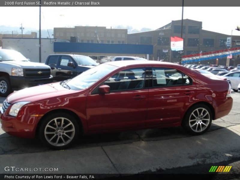 Redfire Metallic / Charcoal Black 2008 Ford Fusion SE