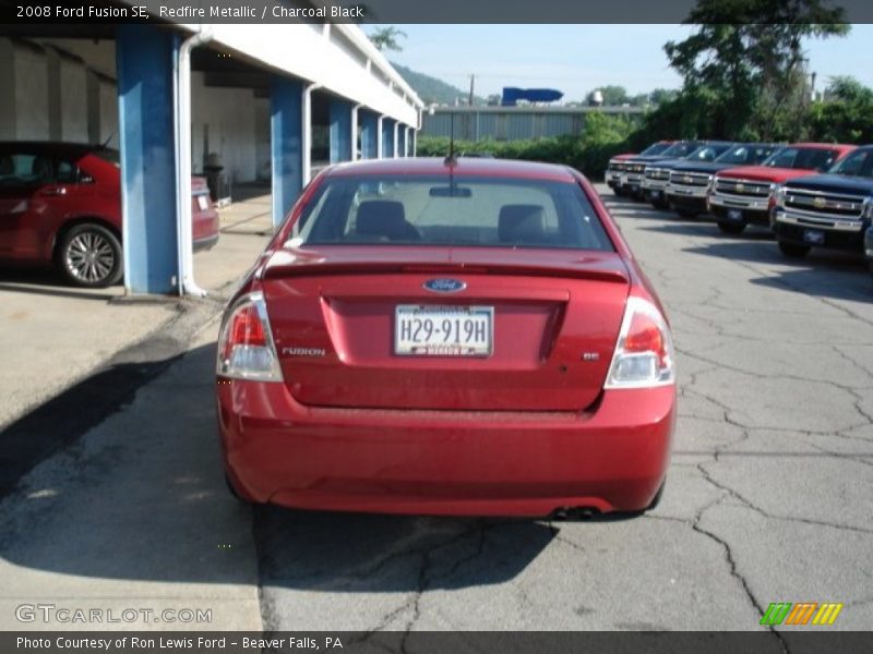 Redfire Metallic / Charcoal Black 2008 Ford Fusion SE