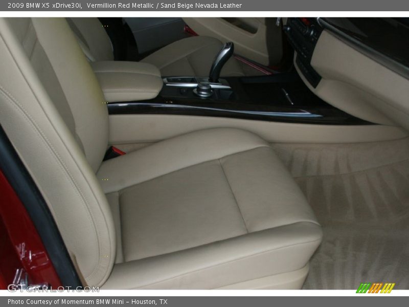Vermillion Red Metallic / Sand Beige Nevada Leather 2009 BMW X5 xDrive30i