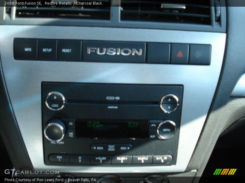 Redfire Metallic / Charcoal Black 2008 Ford Fusion SE