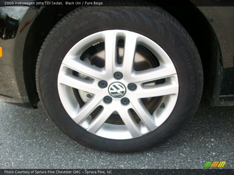 Black Uni / Pure Beige 2009 Volkswagen Jetta TDI Sedan