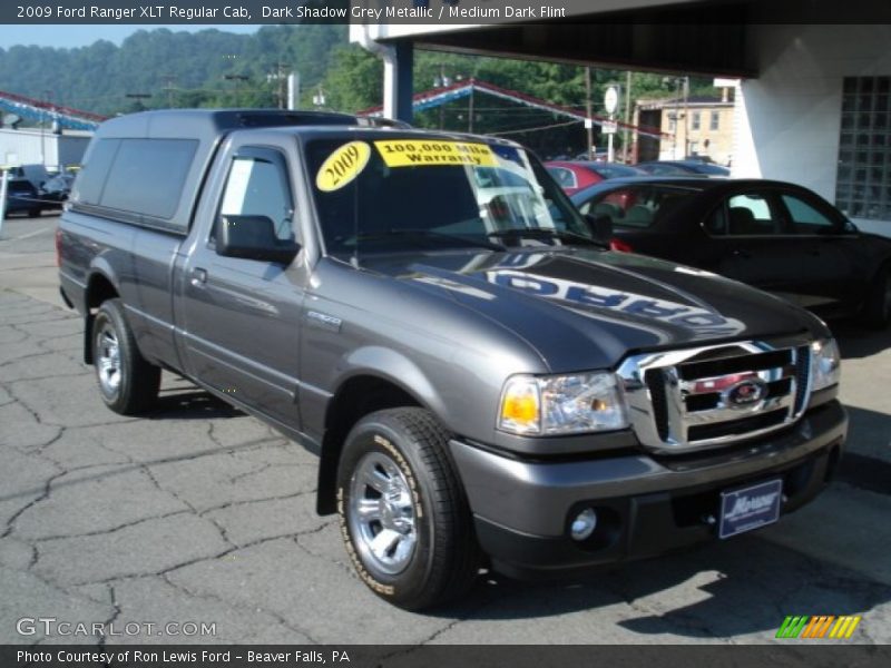 Dark Shadow Grey Metallic / Medium Dark Flint 2009 Ford Ranger XLT Regular Cab