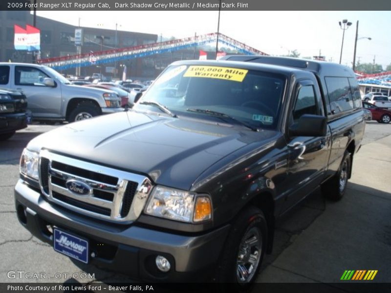 Dark Shadow Grey Metallic / Medium Dark Flint 2009 Ford Ranger XLT Regular Cab