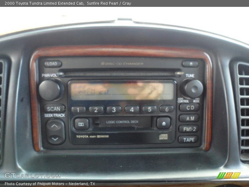 Sunfire Red Pearl / Gray 2000 Toyota Tundra Limited Extended Cab